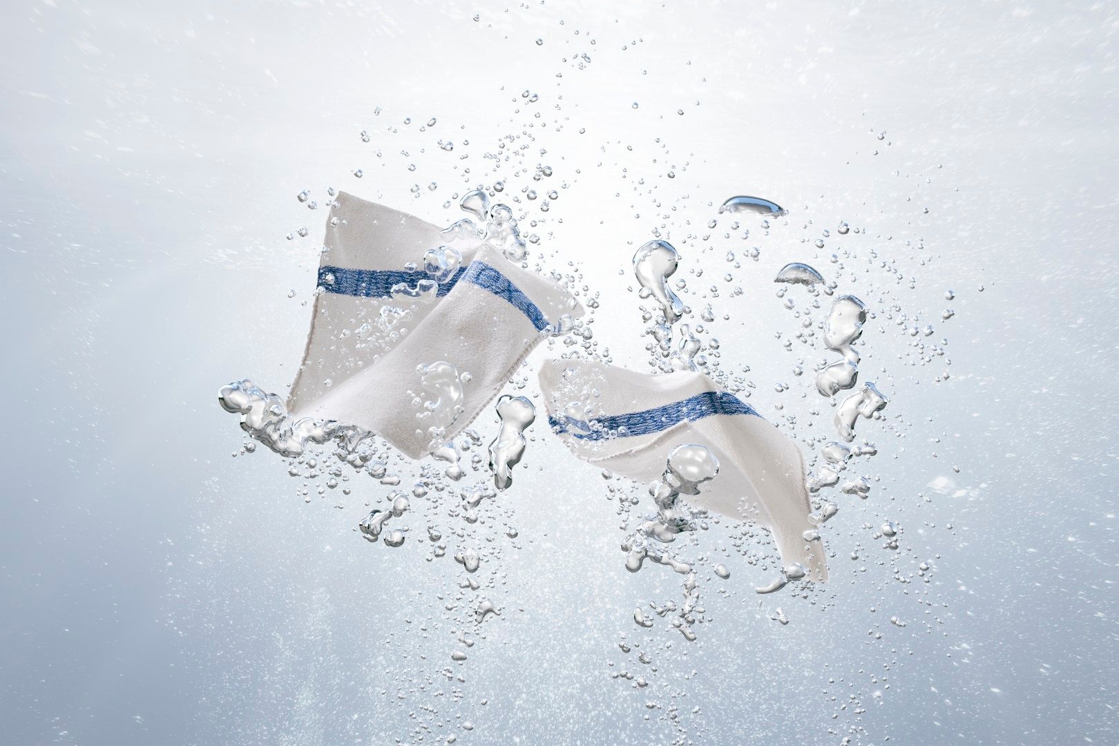 I panni Mewa vengono lavati e asciugati con processi ecologici che riducono l’uso delle risorse naturali