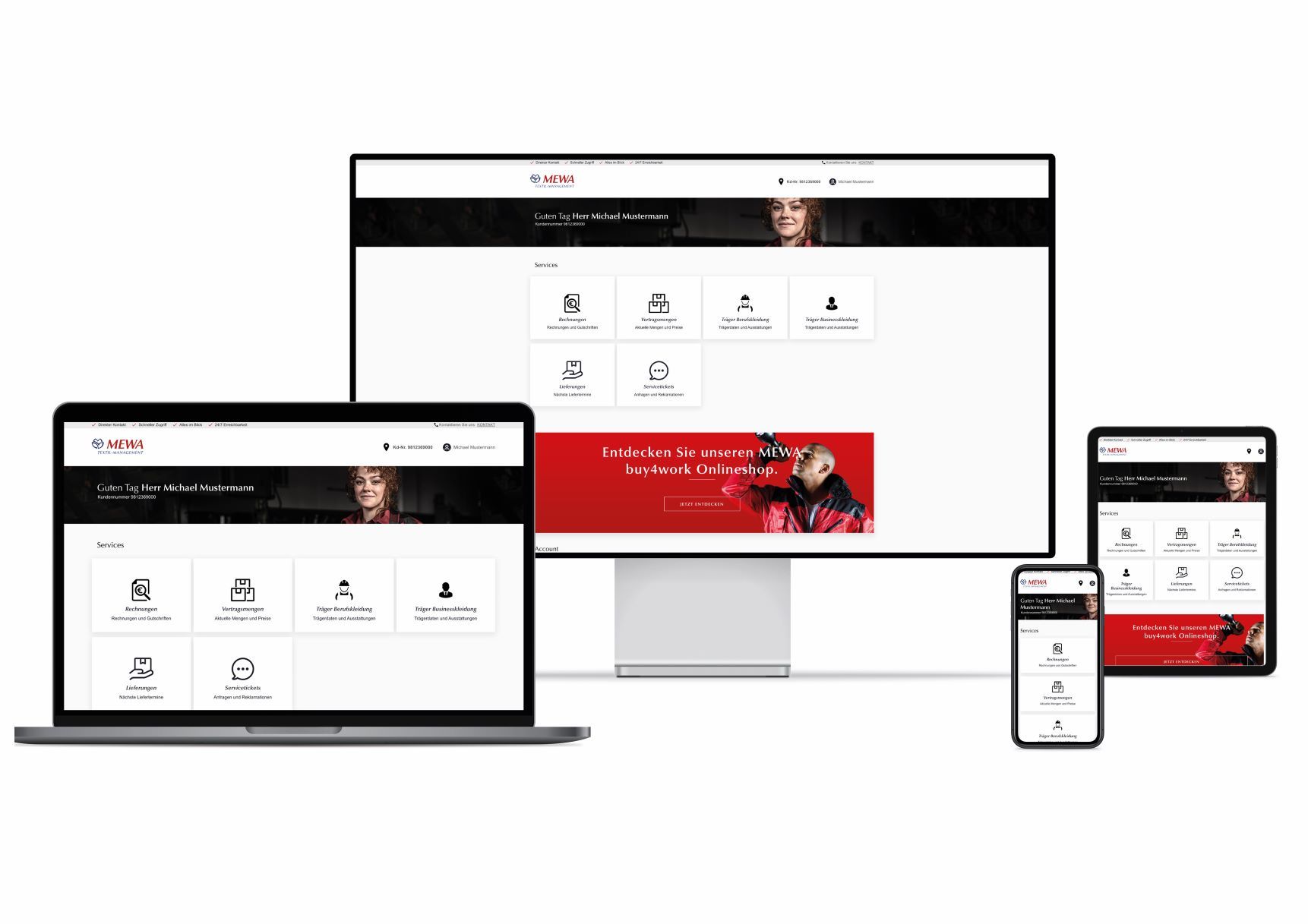 Les solucions digitals permeten als clients utilitzar el sistema de draps de neteja de Mewa de forma més còmoda, eficient i individualitzada