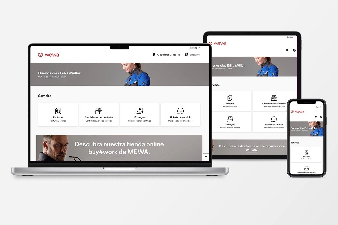 Amb el portal del client de Mewa es poden ajustar ràpidament els volums de les comandes per evitar despeses innecessàries. (Fotos: Mewa)